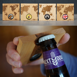 Bottle Opener Coaster Set - World Map