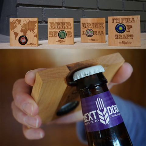 Bottle Opener Coaster Set - Beer Sayings