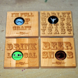 Bottle Opener Coaster Set - Beer Sayings