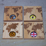 Bottle Opener Coaster Set - World Map