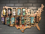 Wood USA Beer Can Map