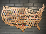 Wood USA Beer Can Map
