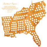 Wood USA Puzzle Map